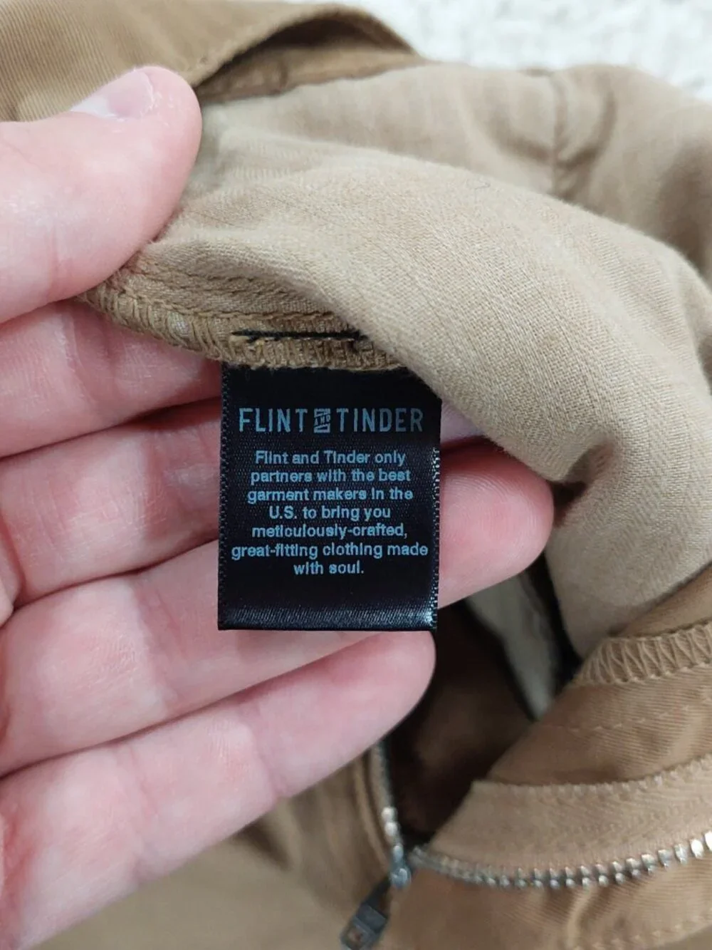 Flint and Tinder Chino Pants Mens 32x25, Cotton Twill, Straight Leg, Huckberry